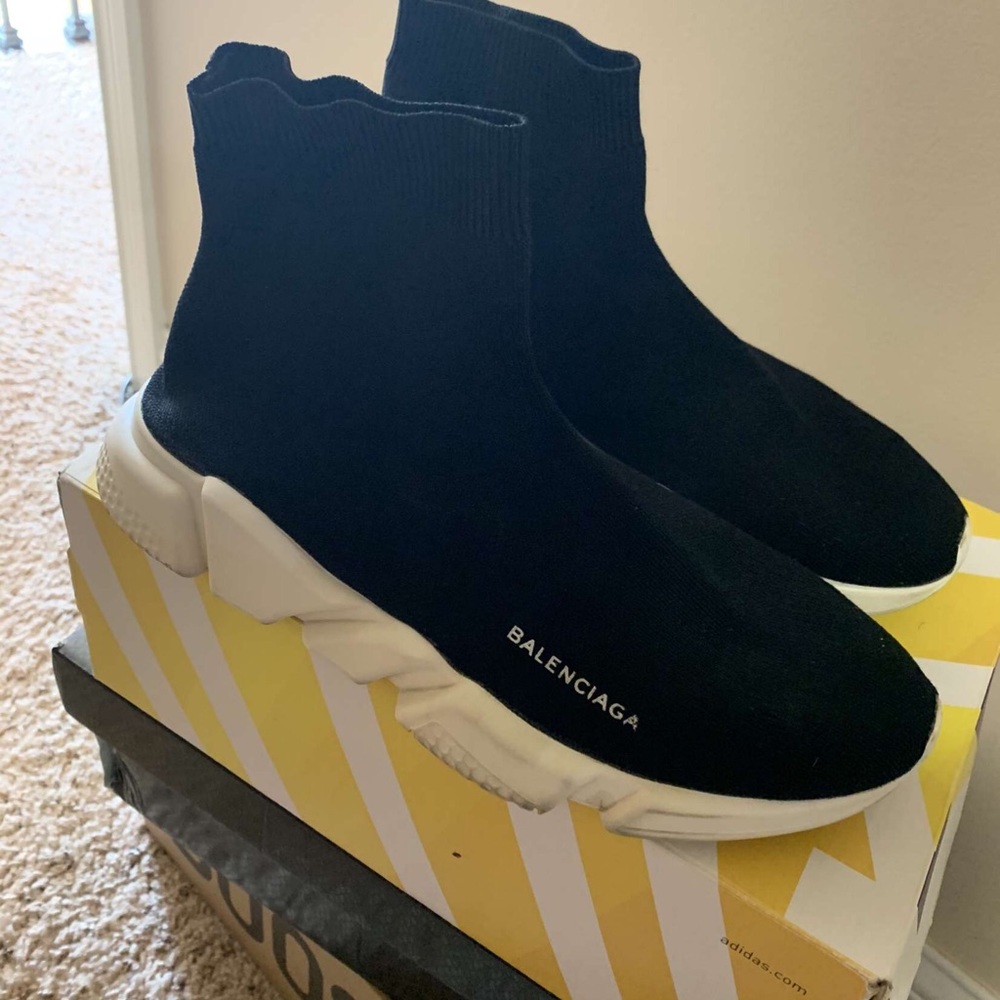 Balenciaga speed trainer black white 2018